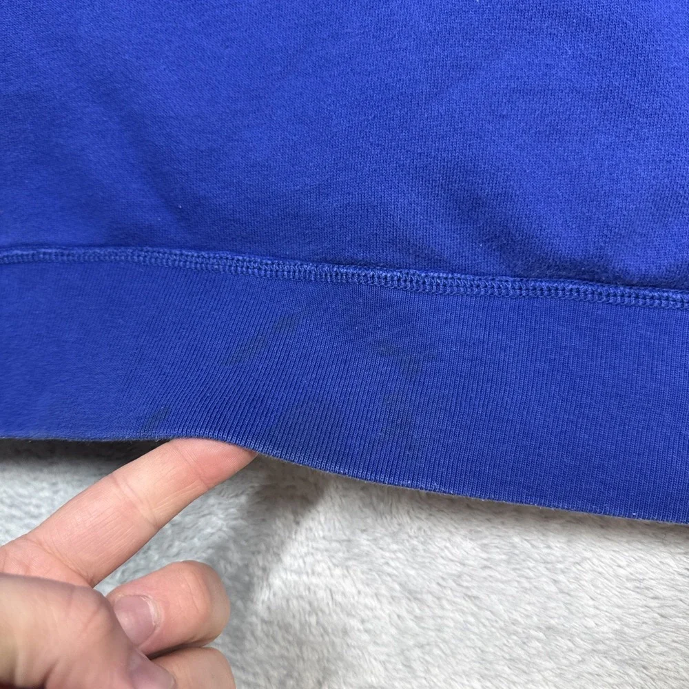 Polo Ralph Lauren Hoodie Mens L Blue Big Pony Embroidered Logo Full Zip Hooded
